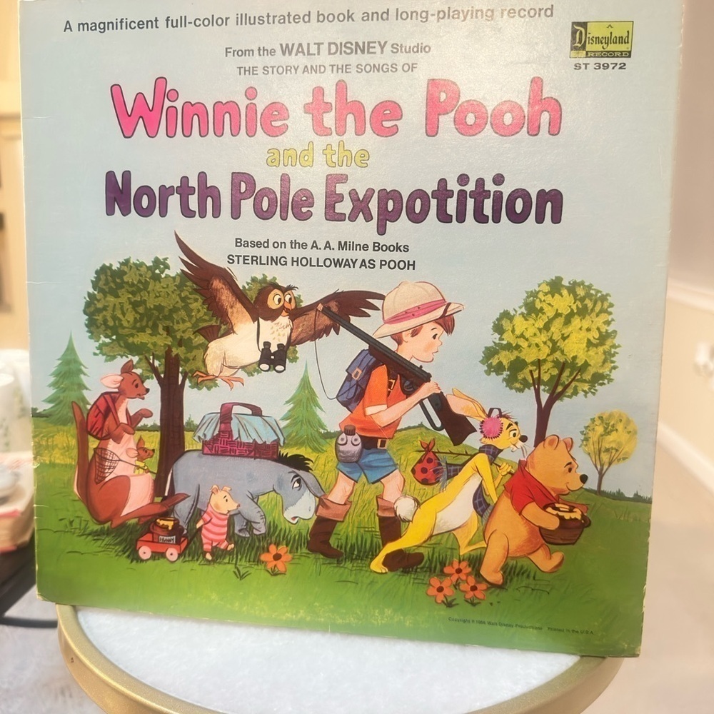 Vintage 1968 Disney LP – Winnie the Pooh & the North Pole Expotition Book & LP